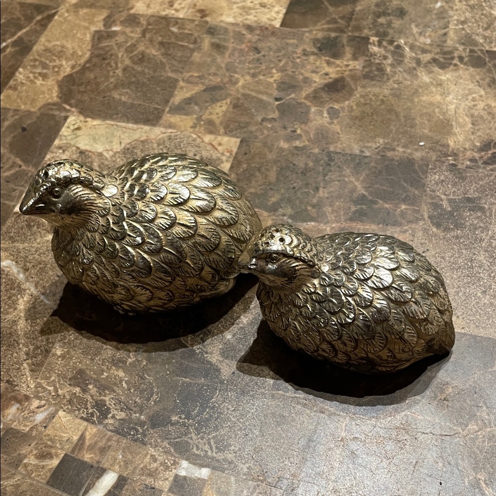 Elegant Gold Bird Figurines
